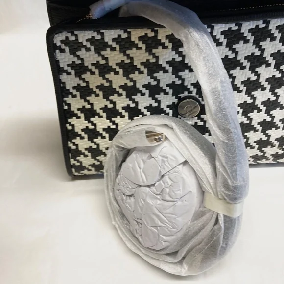 NWOT Kate Spade Darcy Top Handle Woven Houdstooth Crossbody - Picture 10 of 13